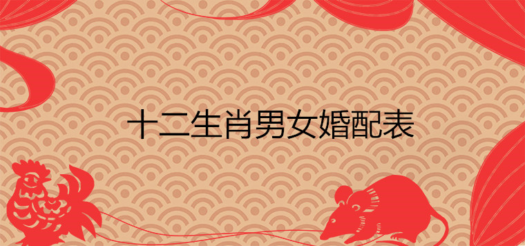 十二生肖男女最理想的伴侣