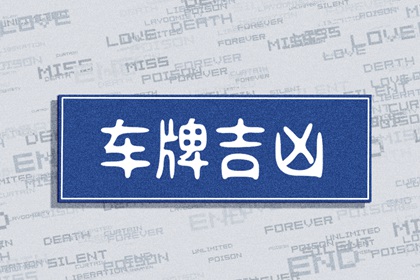 83年属猪人最佳车牌号 数字5、6是最好