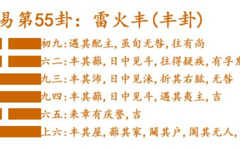 周易第五十五卦雷火丰卦详解