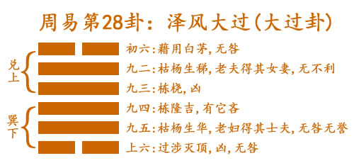 易经第二十八卦泽风大过卦详解