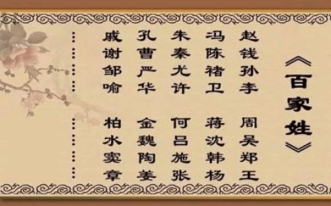 百家姓全文带拼音及部分由来