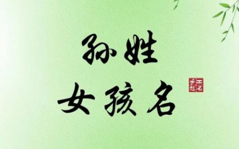 孙姓女生有灵气名字