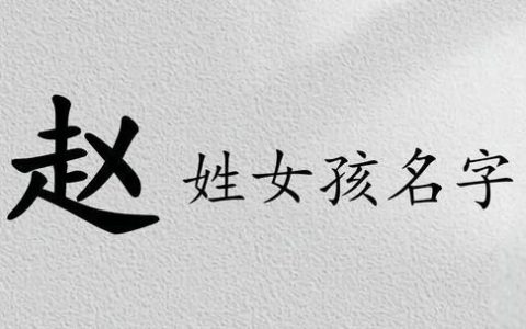 姓赵女孩名字优雅大气