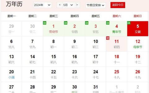 2024年5月5日是什么日子 每年5月5日是什么节日