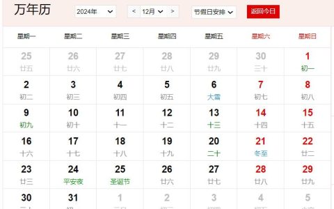 2024年12月是辛亥月吗 2024年12月对应的天干地支