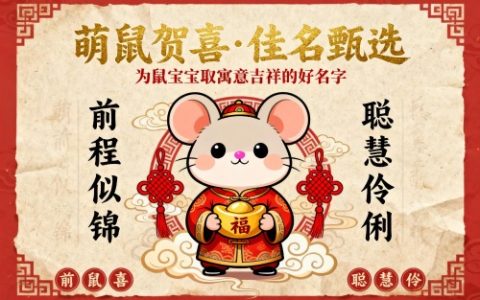 属鼠女孩取名字最吉利的字