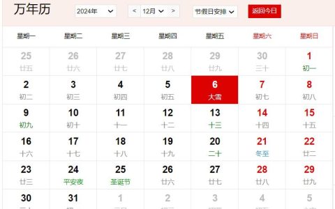 2024年12月6日是什么日子 每年12月6日是什么节日