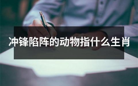 冲锋陷阵是什么生肖