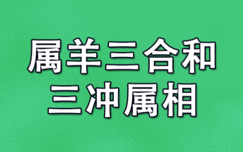 属羊三合和三冲属相