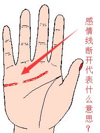 手相大全:手上感情线断开怎么看?具体情况具体分析!