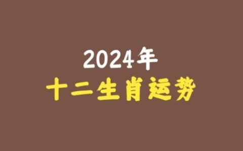 2024年下半年十二生肖运势详解