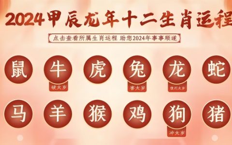 2024年太岁犯哪些属相，2024年甲辰年犯太岁的生肖！