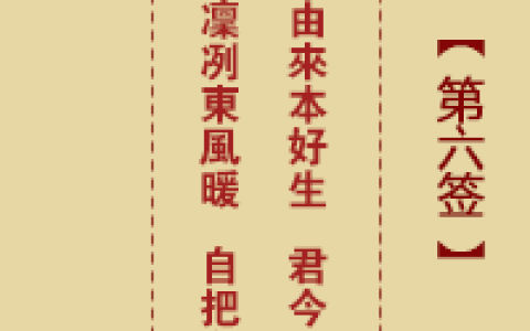 诸葛神签6签解签 诸葛神签第6签在线解签