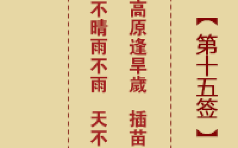 诸葛神签15签解签 诸葛神签第15签在线解签