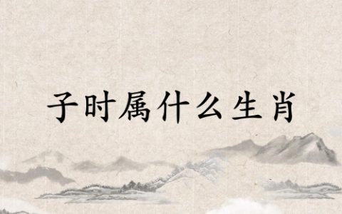 子时属什么生肖