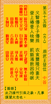 观音灵签第55签，观音灵签第五十五签解签全解