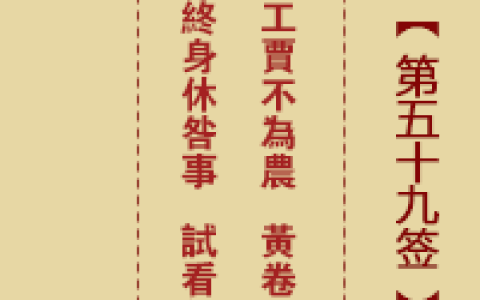 诸葛神签59签全解