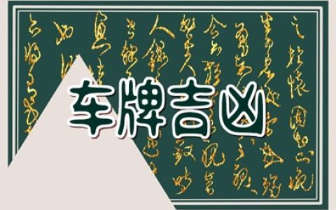 如何看车牌的好坏 吉祥号码车牌查询