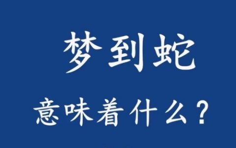 最吉利的十种梦见蛇是什么预兆